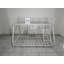 Lit superposé simple au-dessus d'un lit double en métal avec escalier amovible Rangement sous le lit de 12 po, aucun sommier requis, robuste et robuste-122888754-122888757