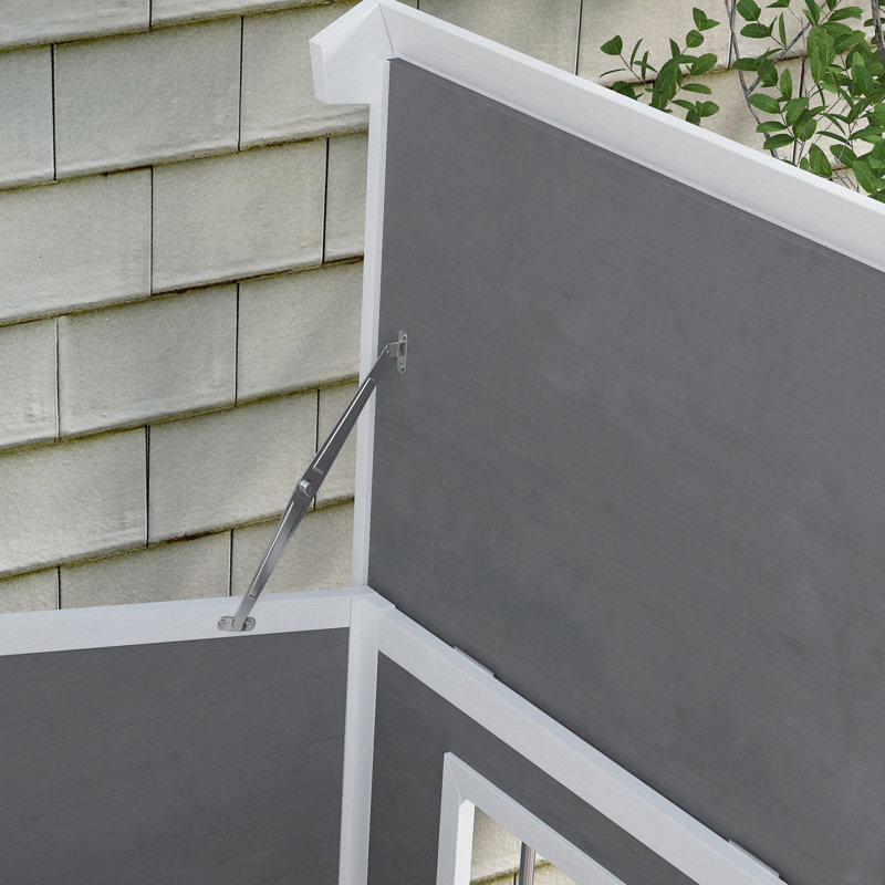 Wood Dog House, Grey/White