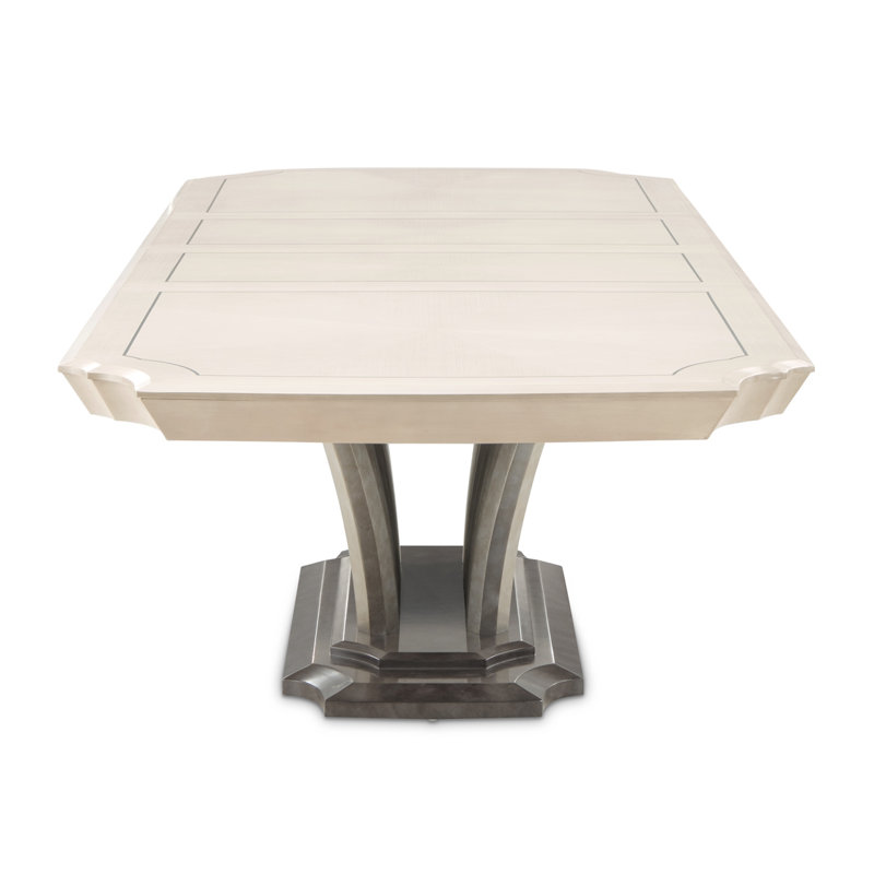 Fantosini Pedestal Dining Table - Silver Mist