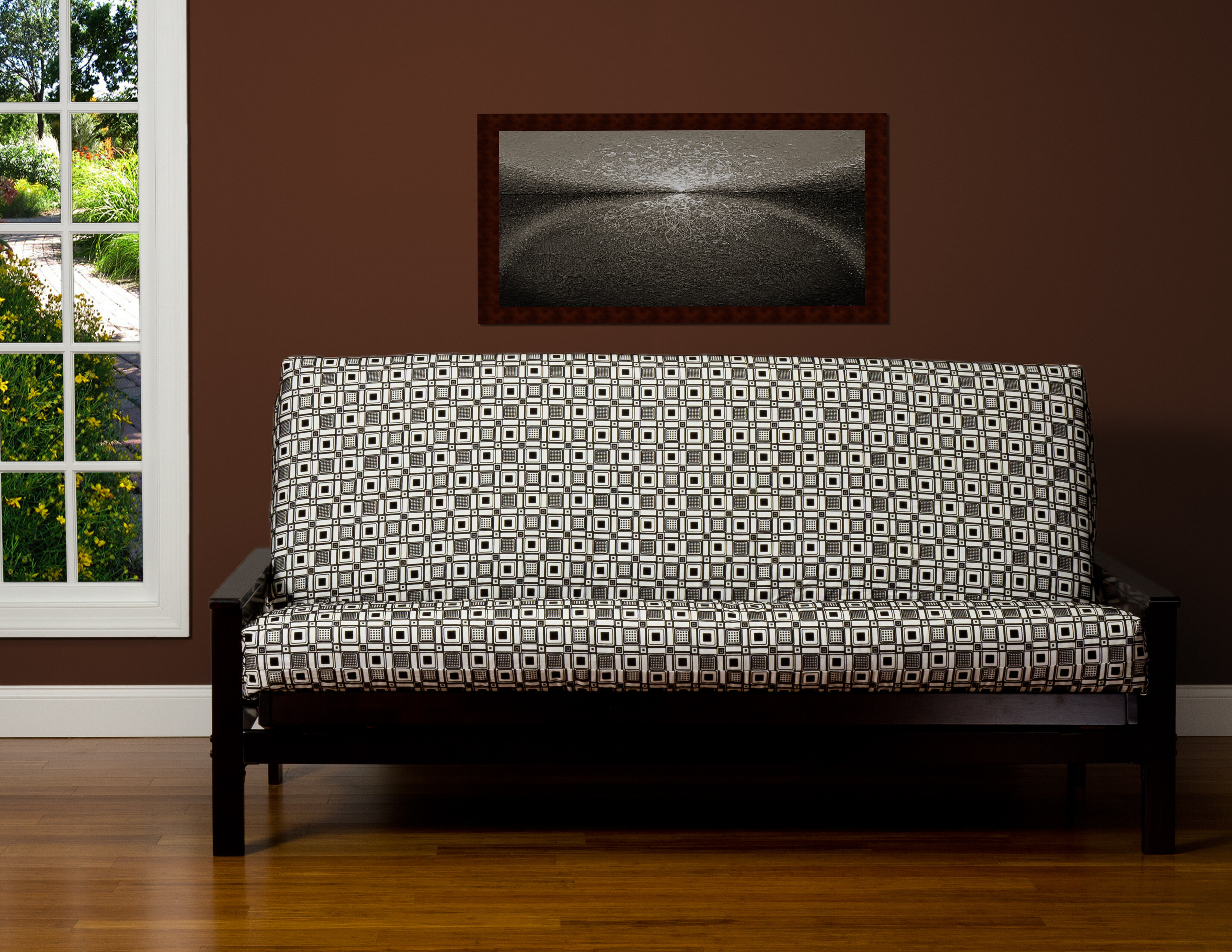 Latitude Run® Box Cushion Futon Slipcover & Reviews