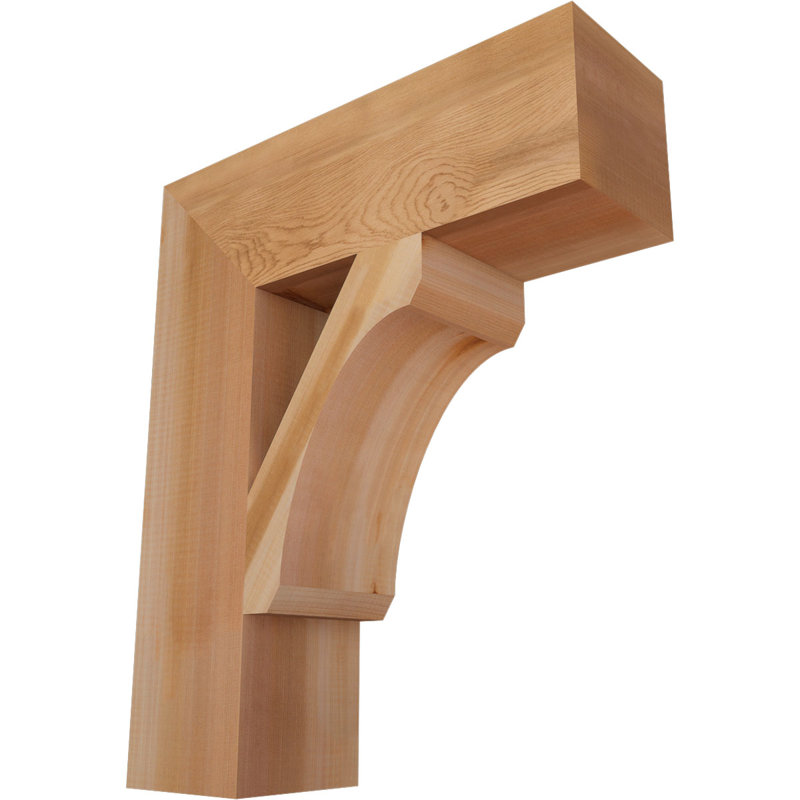 Support en bois rustique Legacy Block, Cèdre rouge, Lisse, H 24 po x l 5,5 po x P 20 po