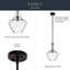 Suspension Kichler Everly Olde Bronze 15,25 po à une lumière avec abat-jour transparent en forme de larme à bulles-1268284790-1254475800-1254441227