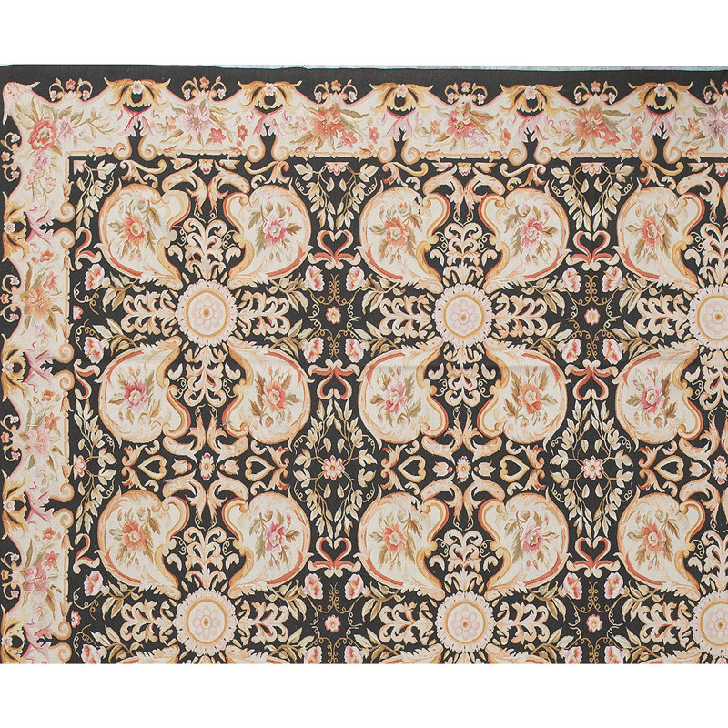 Tapis brun de haute qualité noué à la main
