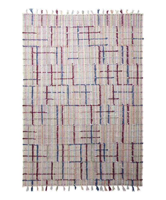 Freaky Plaid Wool Hand Woven Area Rug, 130 x 190cm