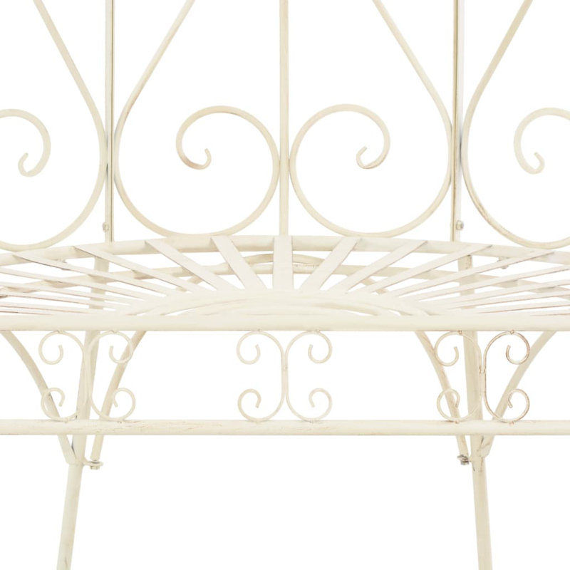 Garden Bench 95 cm Iron, Antique White