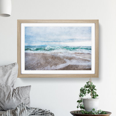 Beach In Santa Cruz California - Single Picture Frame Painting on MDF