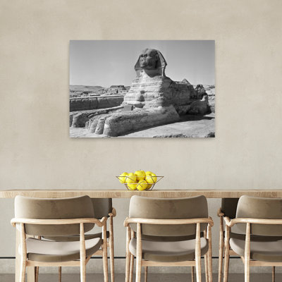 1950S The Sphinx At The Giza Pyramids Cairo Egypt Classic Retro Vintage Lion Landscape Nature Wall Art
