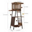 Arbre à chat moderne, tour à chat de 58 pouces pour grands chats, arbre à chat Maine Coon avec planche à gratter, grand perchoir, hamac et coussinets amovibles, brun rustique