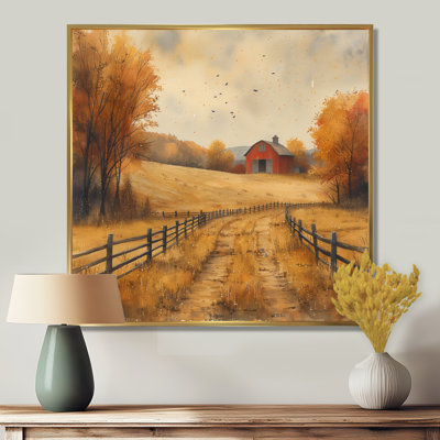 Décoration de grange rouge et jaune «Autumn Country Delight»