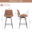 Tabouret tournant Mid-Century avec assise en similicuir-1497707567