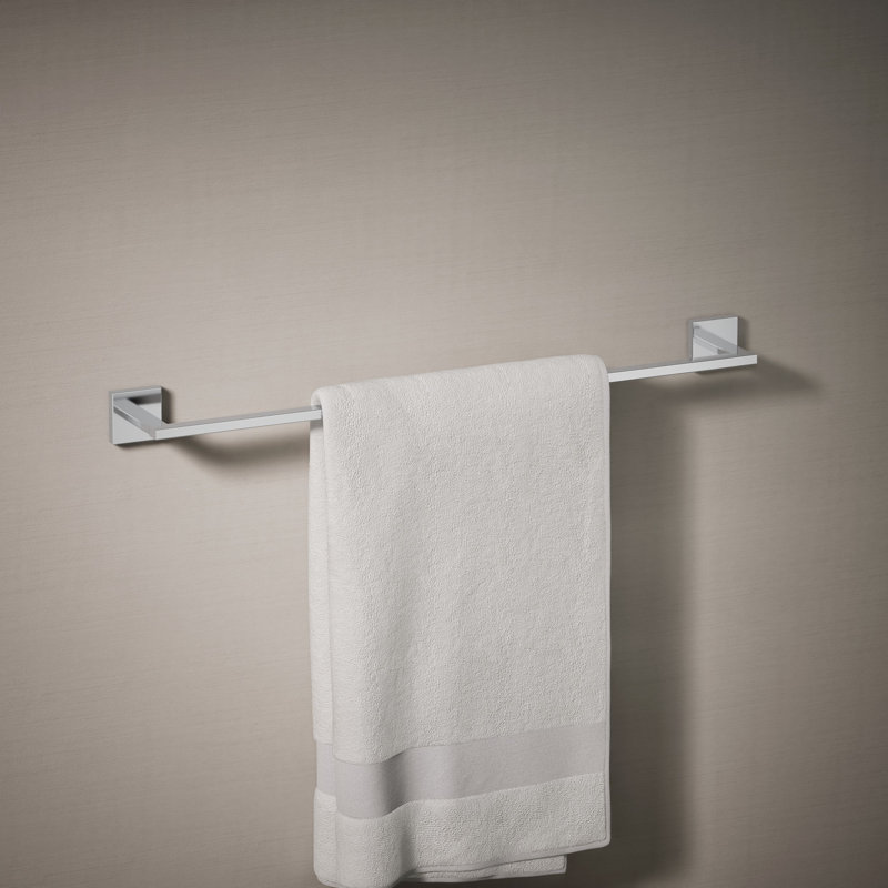 Barre à serviettes carrée, Chrome poli, L 24 po