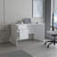 Bureau de bureau moderne avec deux tiroirs et rangement latéral Mellier
