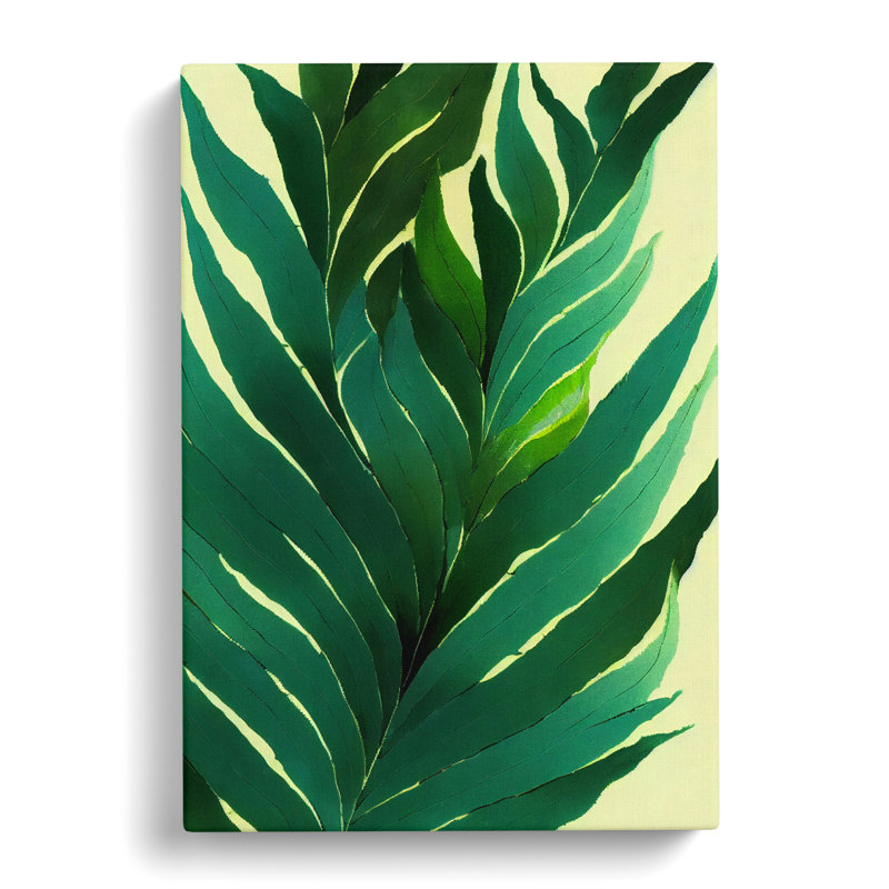Linthicum Fern Leaf Design - Wrapped Canvas, 50cm H x 35cm W x 3cm D