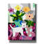 «White Kitty And Flowers» par Holly McGee, art sur toile-1017859363