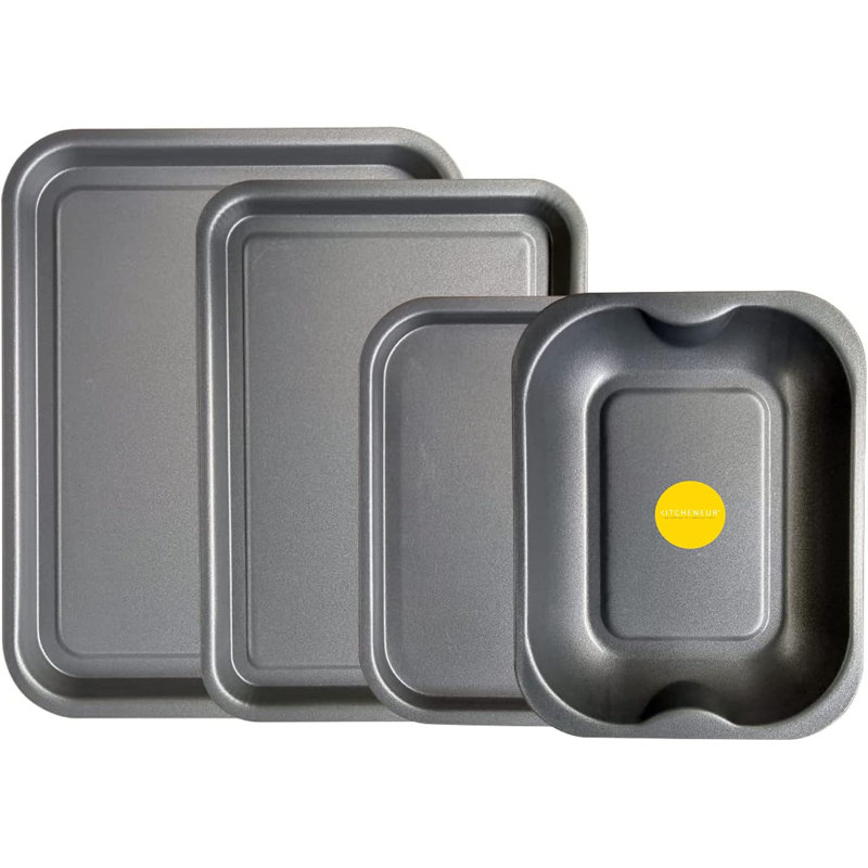 KITCHENEUR 4 Piece Non-Stick Aluminium Bakeware Set