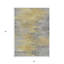 Tapis extérieur lavable abstrait gris doré et gris anthracite 5 pi x 8 pi
