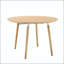 Table de salle à manger extensible ronde 3 en 1 avec pieds en bois massif