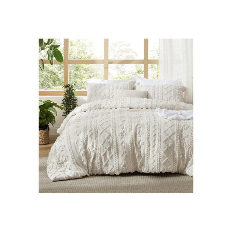 Bedsure Boho Duvet Cover Queen Size, Soft & Comfortable Elegant Design Boho Bedding for Decoration, Machine Washable Comforter Cover for All Seasons