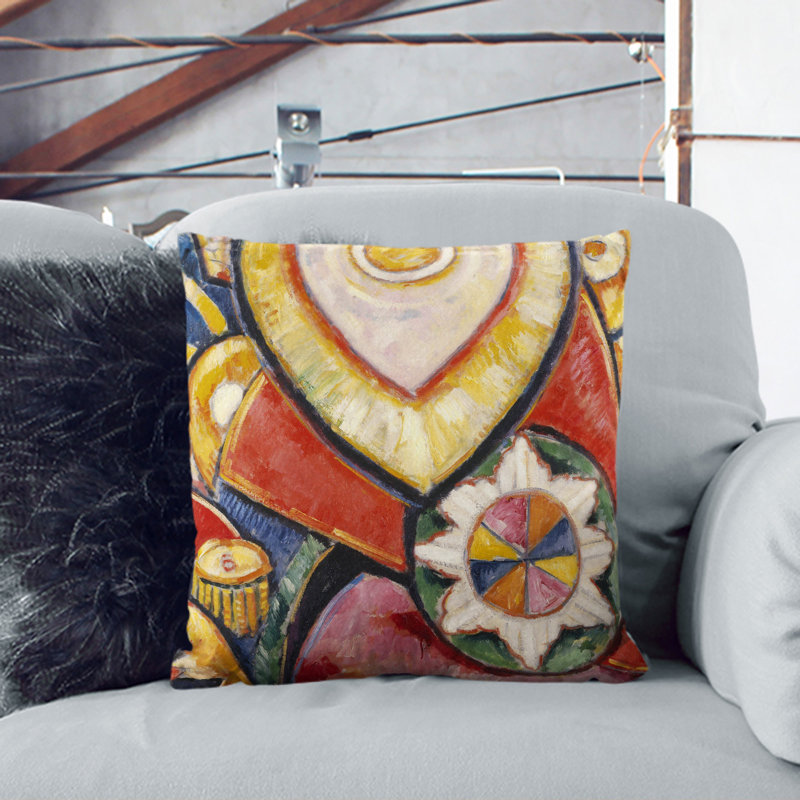 Painting No.48 by Marsden Hartley Scatter Cushion with Filling, 55cm H x 55cm W x 20cm D, White