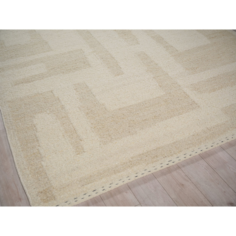 Sunstone flatweave Wool Ivory/Cream Area Rug, 14'X18'