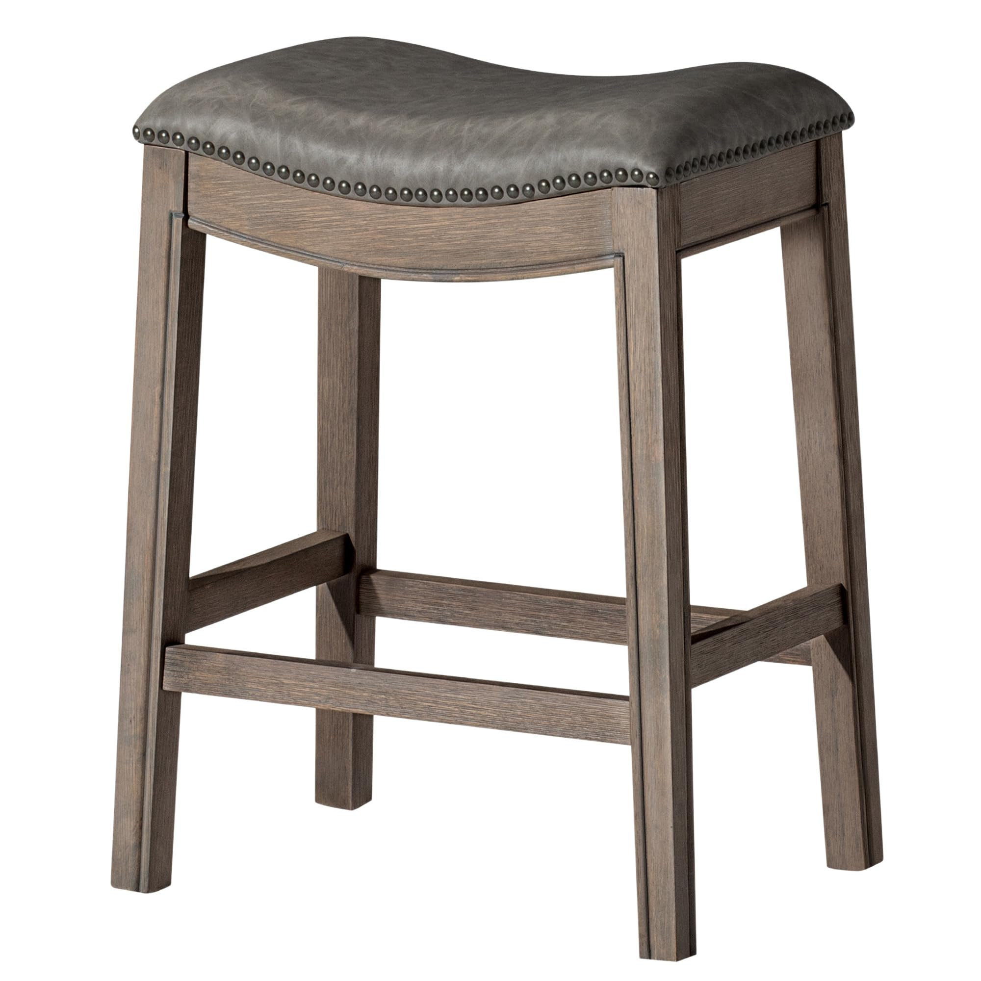 Stone Counter Display Rack Red Barrel Studio 26 Inch Counter Height Backless Saddle Barstool In ...