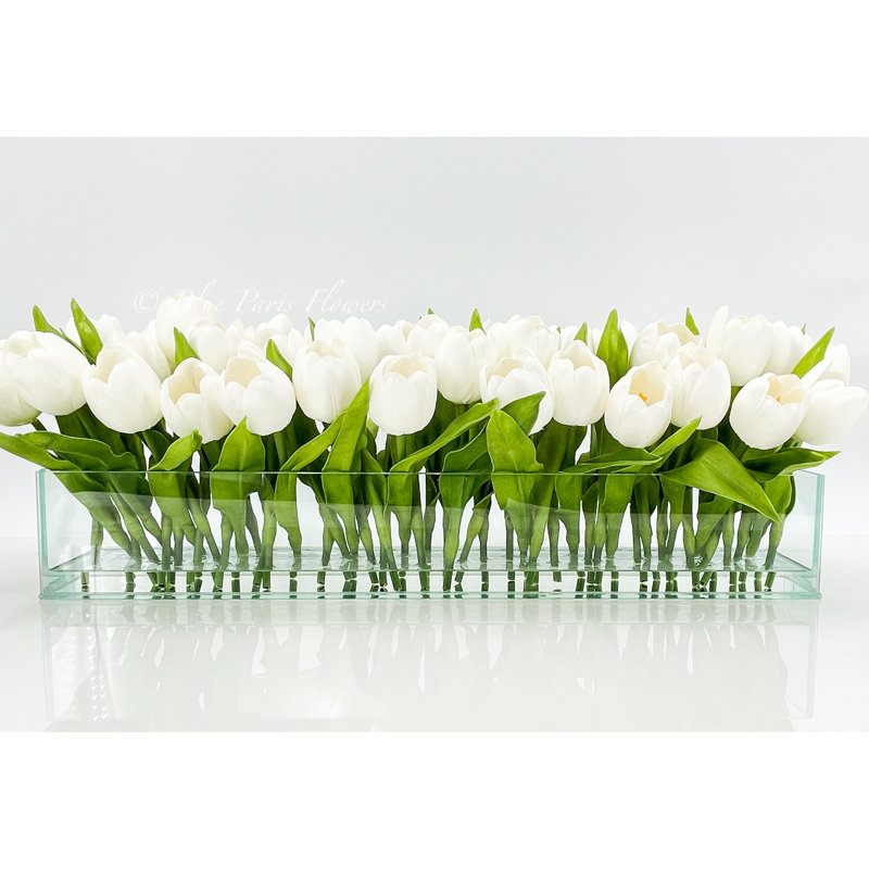 Centre de table tulipes dans un vase