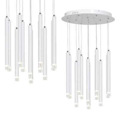 Alba 13 - Light White LED Cluster Pendant