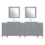 Ensemble de meuble-lavabo double 96 "avec miroir Modern-27042793