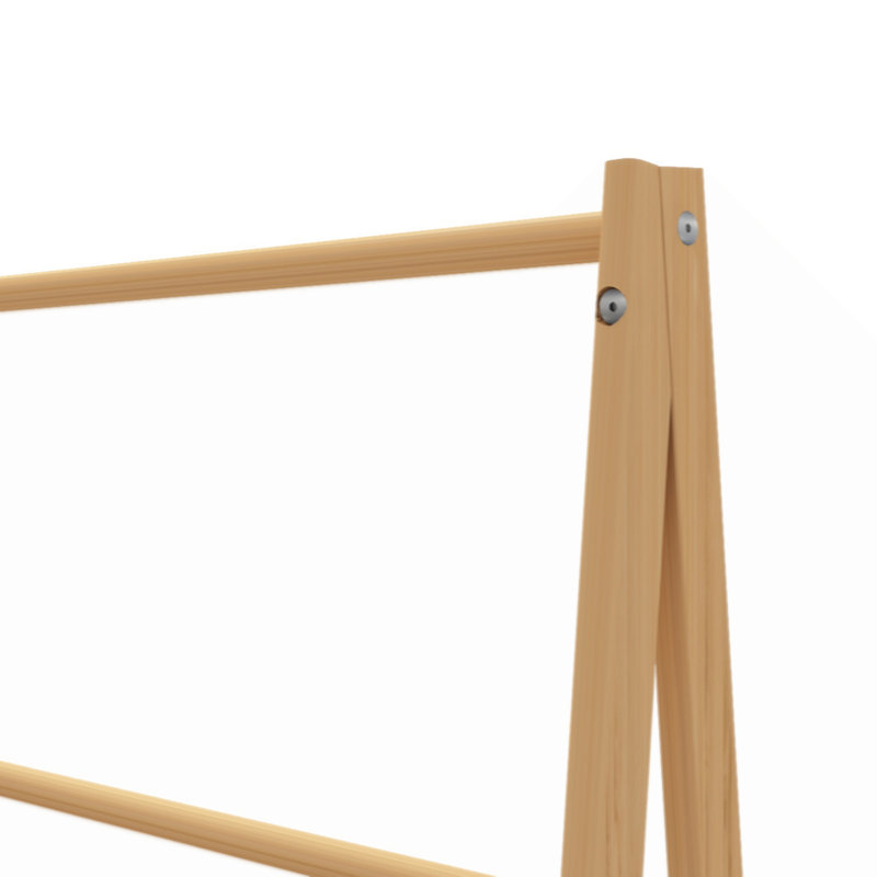 Bamboo Ladder Towel Rack With Storage Shelf