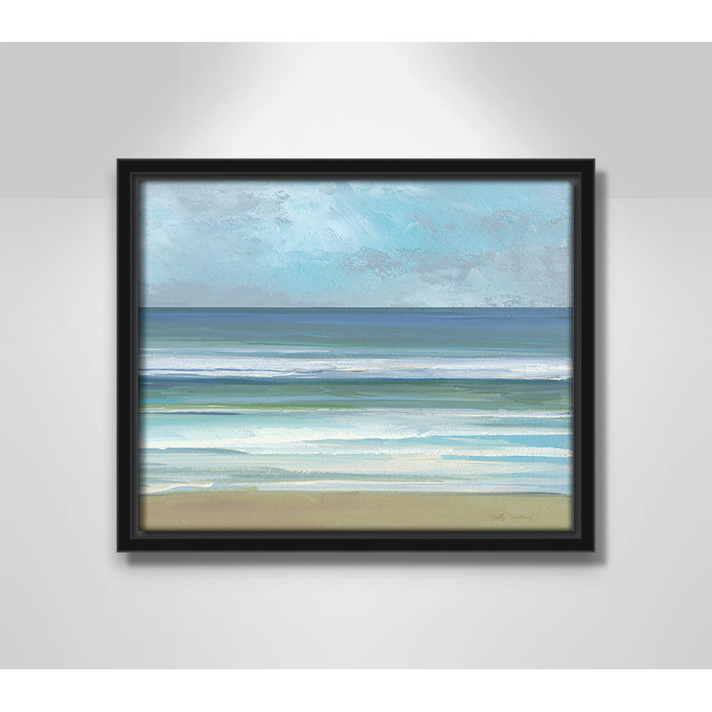 «Gentle Waves II» par Sally Swatland, Noir, H 9,5 po x l 11,5 po