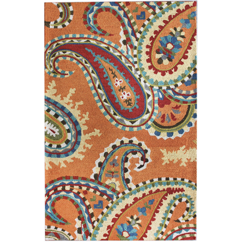 Tapis orange Macathurn San Tropez, 5 pi x 8 pi