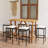 Rectangular 6 - Person 55.1" Long Bar Height Dining Set-865201276