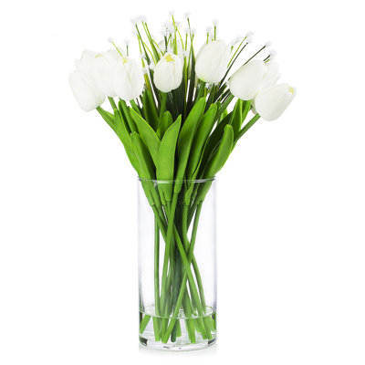 Arrangement floral de tulipes véritables en vase