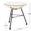 Élégante table d'appoint en verre trempé blanc durable, l 18,2 po x P 18,17 po, assemblage requis