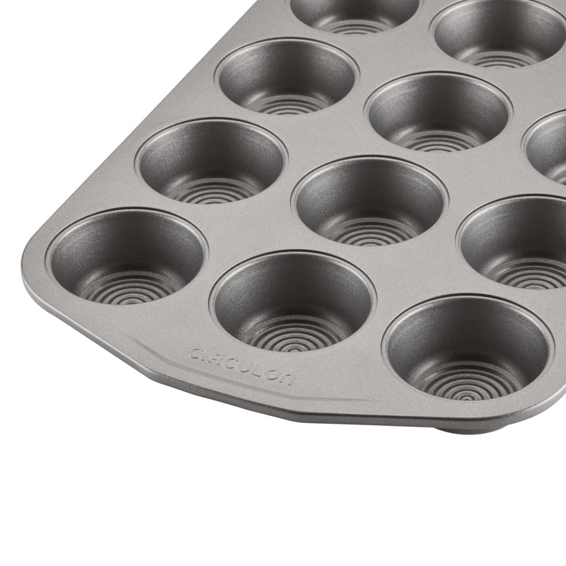 Circulon Nonstick 6-Cup Mini Loaf Pan - Carbon Steel Bakeware, Gray, Oven Safe To 450°F - View #5