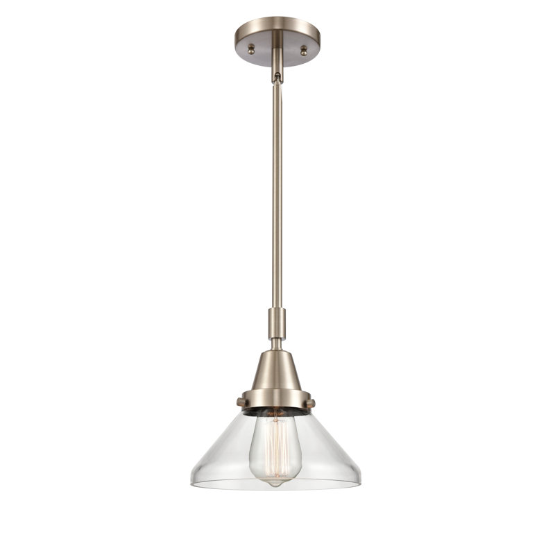 1 - Light Single Pendant, LED, Clear, Brushed Satin Nickel