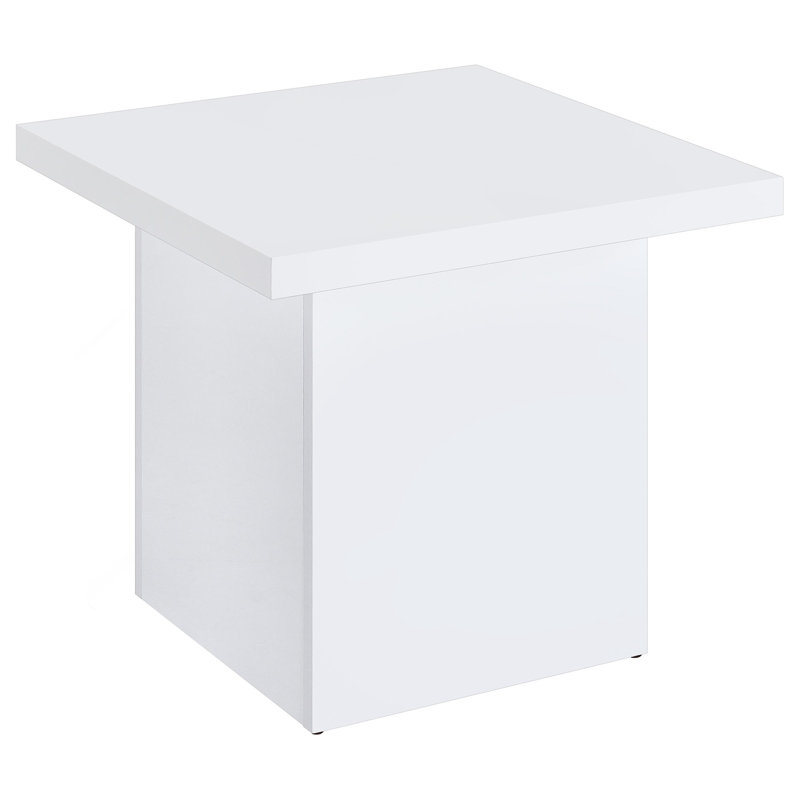 Table de bout blanche ultrabrillante