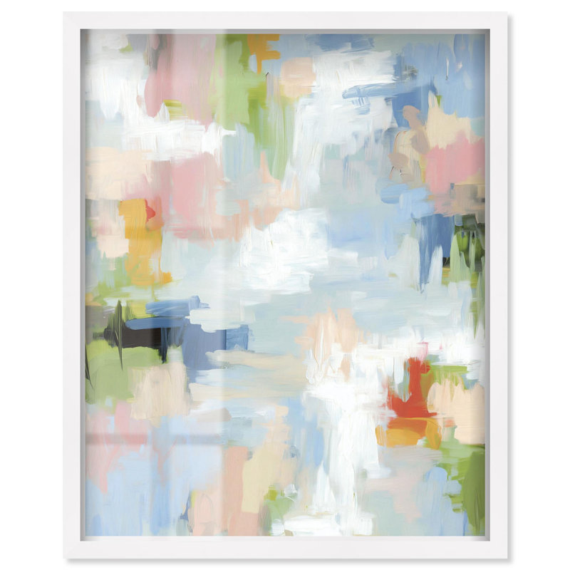 Springtime Hues I Shadowbox Print Bedroom Wall Decor by Art Remedy, White Frame, 20 x 24, White Frame, 25"H x 21"W