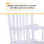 Chaise berçante d'extérieur en bois massif (ensemble de 2)