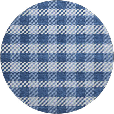Premium Machine Washable Prisco Navy Rug