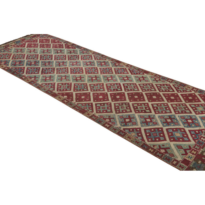 One-of-a-Kind 3'5" X 10'5" Flatweave Area Rug