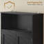 Au-dessus de la toilette, armoire de rangement autoportante avec armoire, noir-459373569