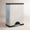 simplehuman Rectangular Dual Compartment Recycling Kitchen Step Trash Can, 46 Liter, Stainless Steel