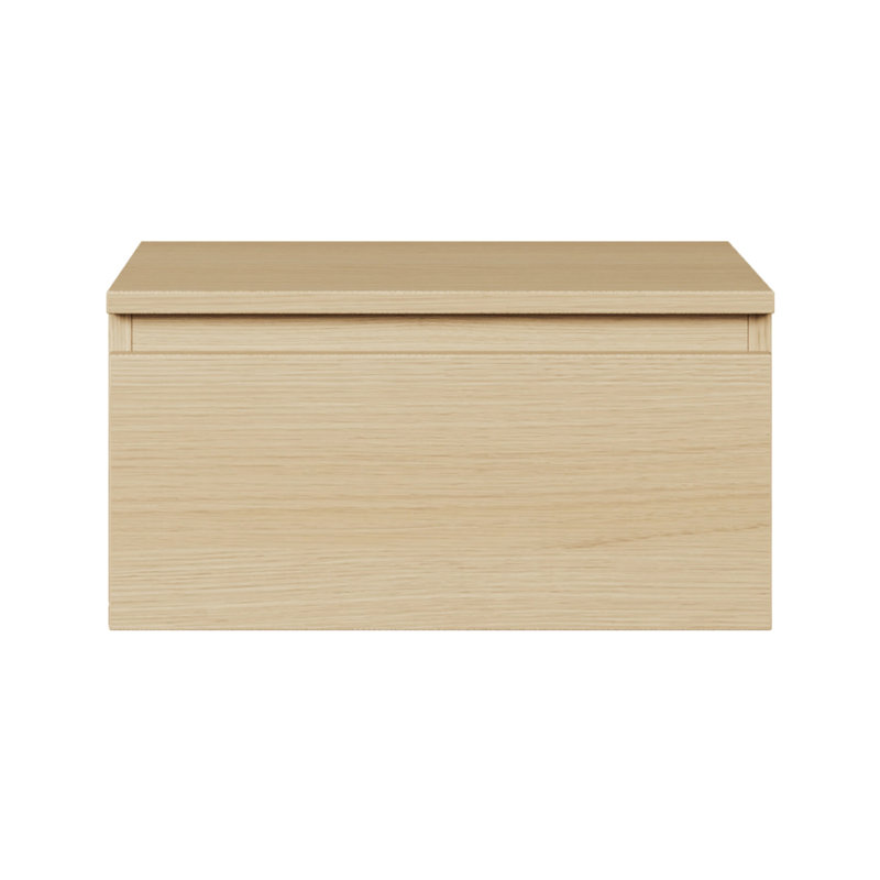 Syvanna Wall-Mounted Bedside Table with Drawer 49 cm Lindberg Oak