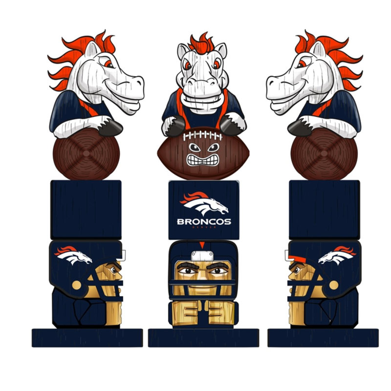 Statue de jardin d'intérieur / extérieur NFL New York Giants, Broncos de Denver, H 12 po x l 4,41 po x P 3,15 po