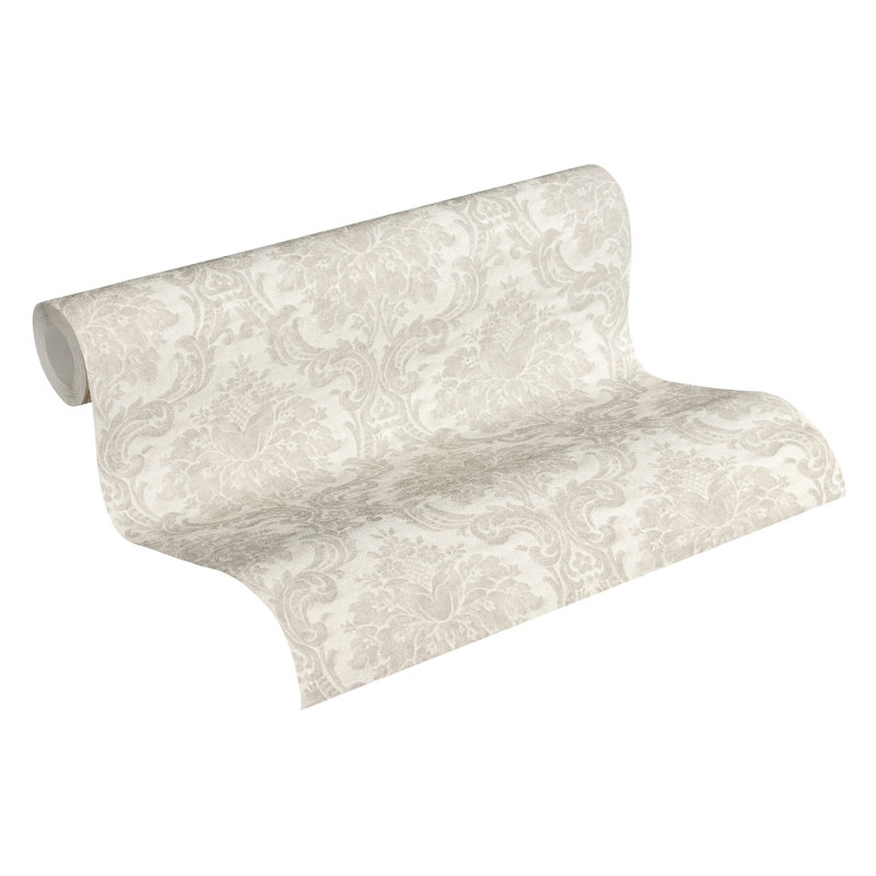 Ewing 10.05m x 53cm Textured Wallpaper Roll, Grey/Beige