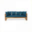 Canapé-lit extensible 3 places en bois d'acacia rustique Sofas pour patio | Tissu résistant à l'eau | Structure en acacia massif