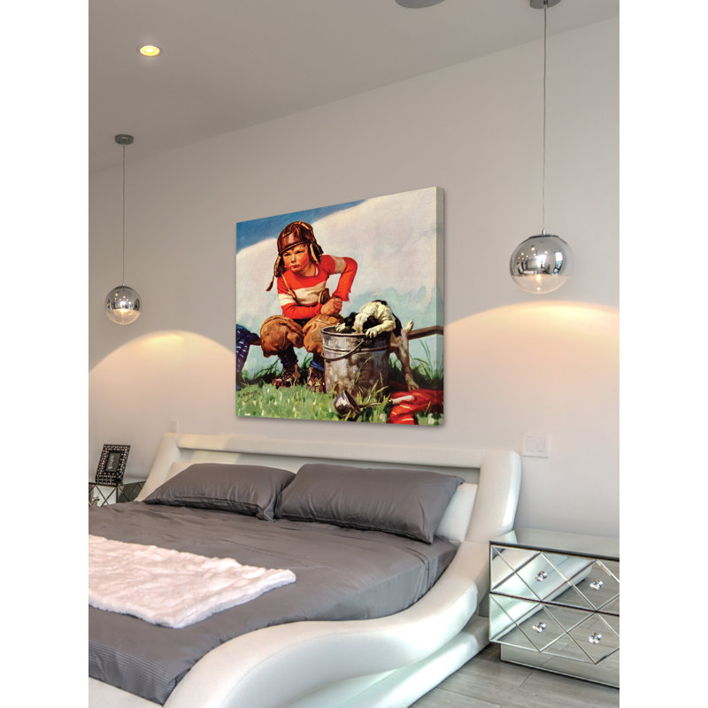 Young Pilot - Wrapped Canvas Print, 102cm H x 102cm W