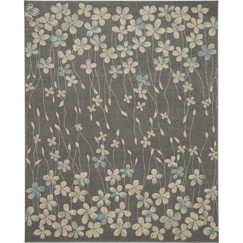 Zaizi Floral Indoor Rug, Rectangle 8' x 10'