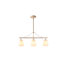 Lustre de salle à manger 3 lumières avec abat-jour en tissu